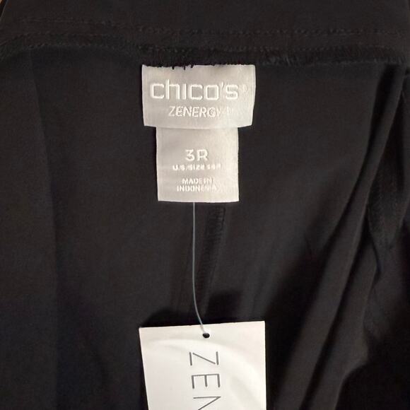Chico's Zenergy Convertible Utility Crop Pants in Black NWT Size 3/ XL - Picture 5 of 7